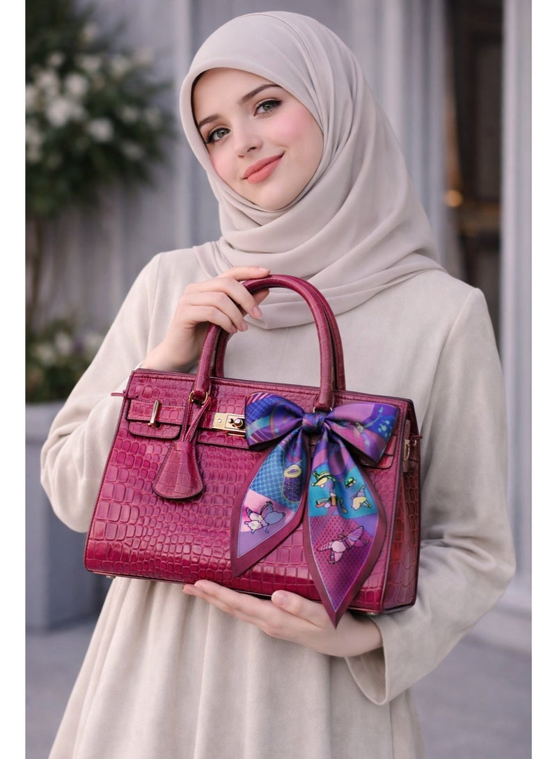 أولودينيز  وشاح حريري صغير للنساء – إكسسوار طويل نحيف بطبعات أنيقة - Image 3